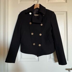 Zara Women's Black Double Breast Short Coat
